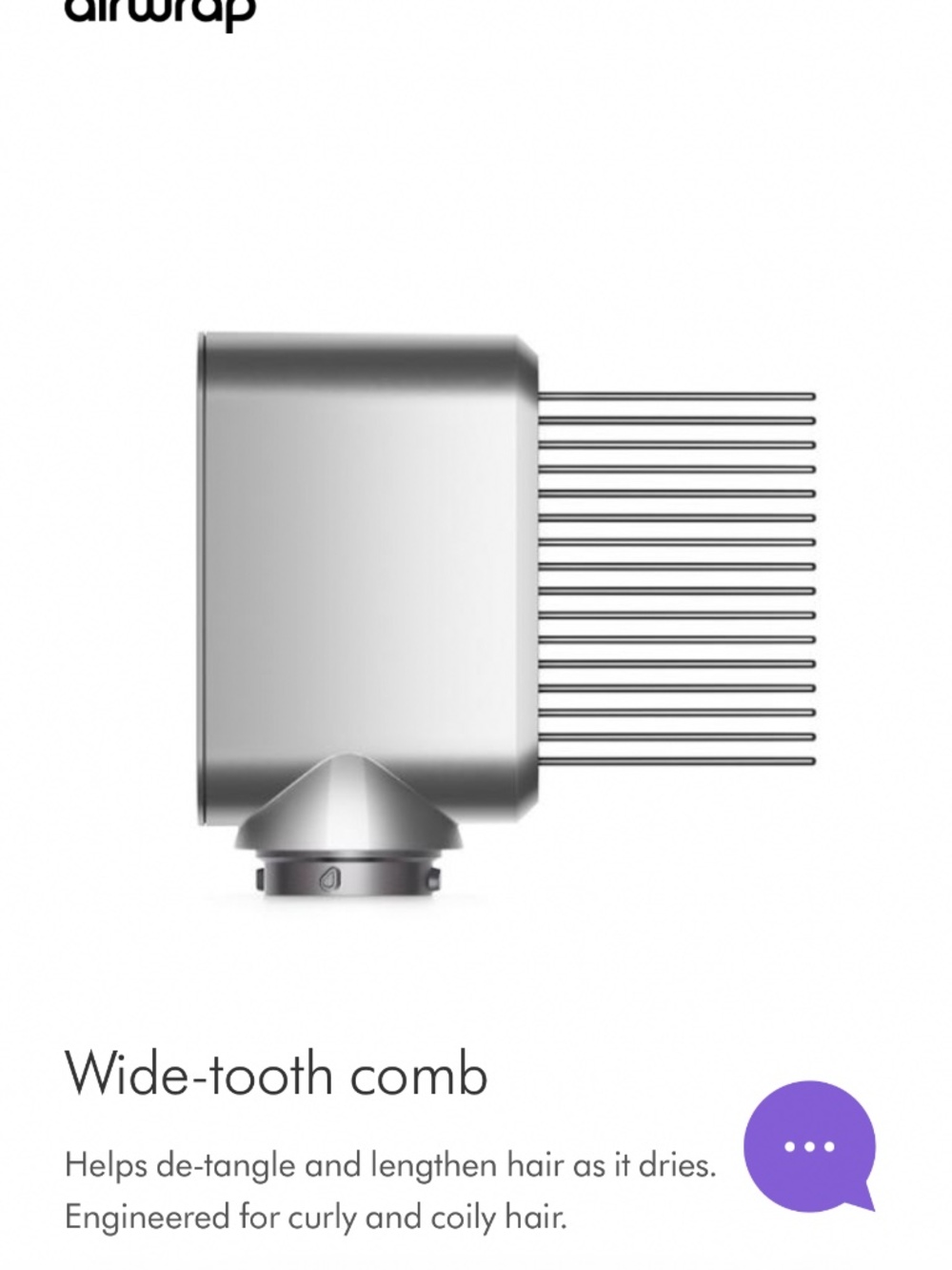 Dyson airwrap comb attachment